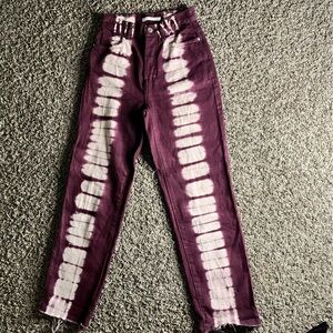 Purple and White Tie-Dye Pants
